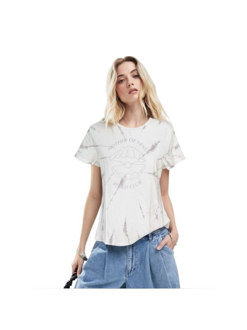 & Other Stories Mother of Venus Beach Club Tie-Dye Graphic Tee Size 10 Medium